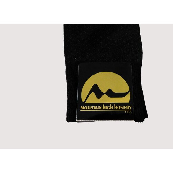 Mountain High Mens Dress Socks Size 9-11 Black Small Dot Pattern Cotton Nylon - Picture 3 of 5